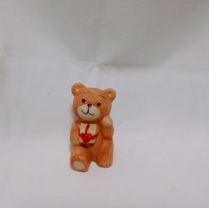 Adorable Ceramic Bear With A Christmas Present
